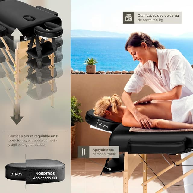 Thumbnail 3 de tectake Camilla Masaje Plegable 218x102