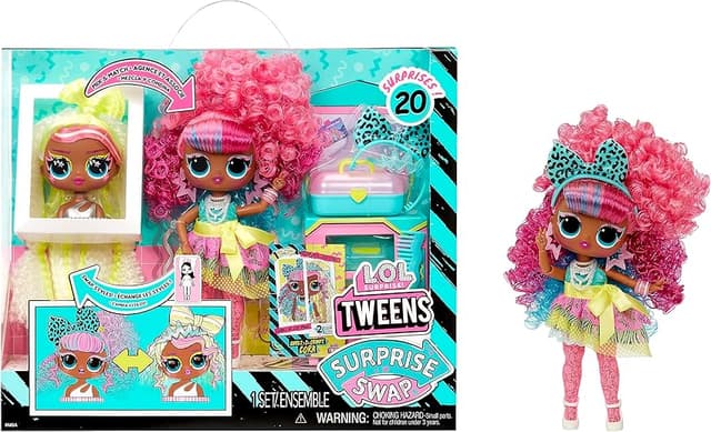 Detalle de L.O.L. Surprise! Tweens Curls-2-Crimps Cora 🎀 - Muñeca de moda con sorpresas