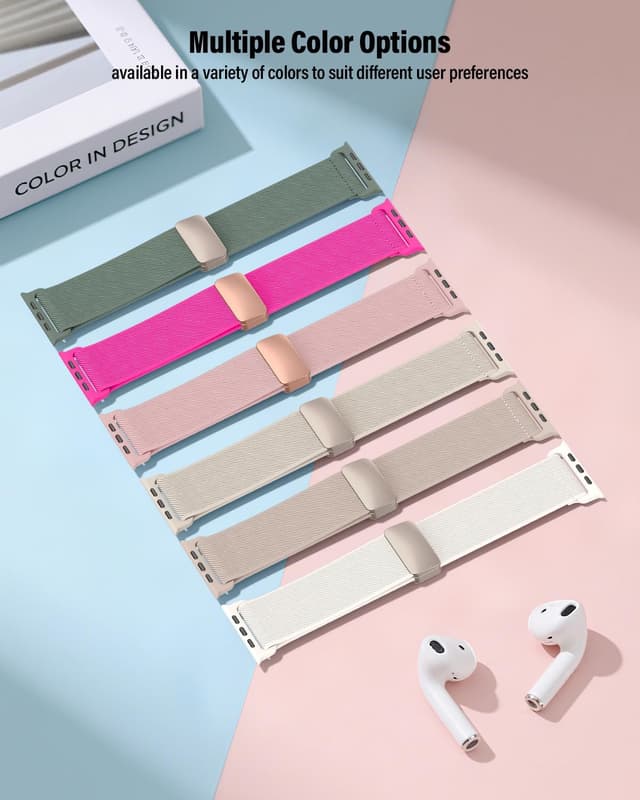 Thumbnail 1 de Correa Magnética para Apple Watch Nylon Elástico 38–49mm