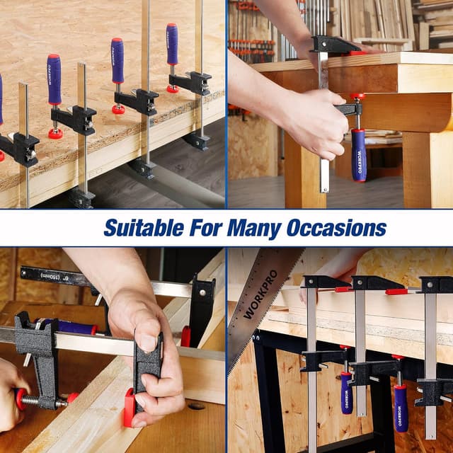 Thumbnail 6 de WORKPRO Morsetto da falegname a sgancio rapido, 2 pezzi, serraggio fino a 300 mm e forza massima 272 kg