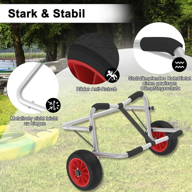 Detalle de UISEBRT Kajakwagen Tragkraft bis 100 kg