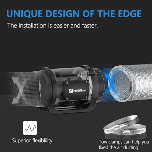 Thumbnail 7 de Hon&Guan Ø100 mm manguera flexible de ventilación de aluminio (2 m) para campana y extracción