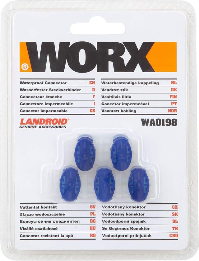 Detalle de WORX WA0198 kit da 5 connettori stagni per giunte del cavo perimetrale Landroid