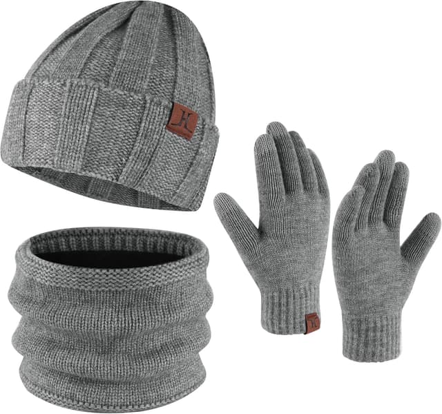 Imagen de Ensemble bonnet, écharpe et gants thermiques pour homme 𧣠en OfertitasTOP