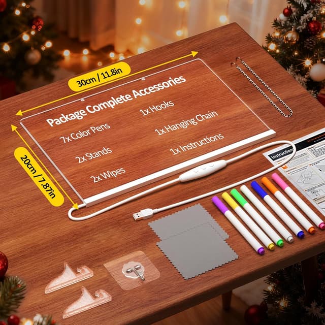 Detalle 2 de Priksia Luminous LED Drawing Board for Children – Doodle Glow with 7 Colours