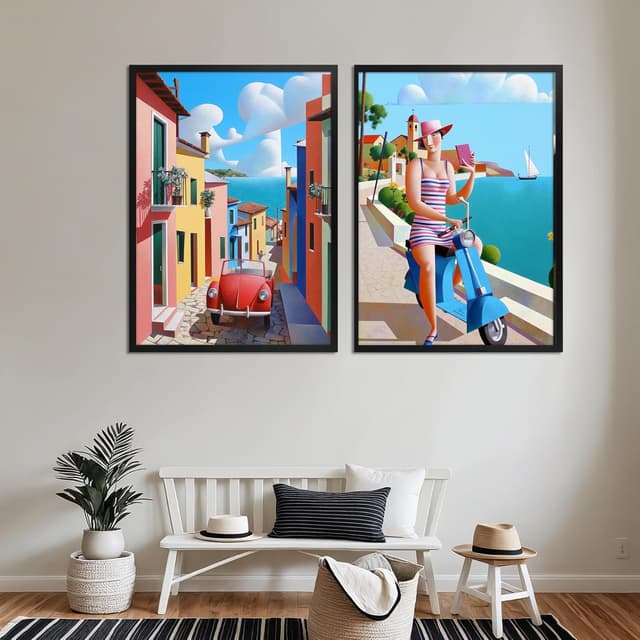 Detalle de Giftgarden 50x70cm Black Aluminium Picture Frame (for 50cm x 70cm posters, puzzles & photos)