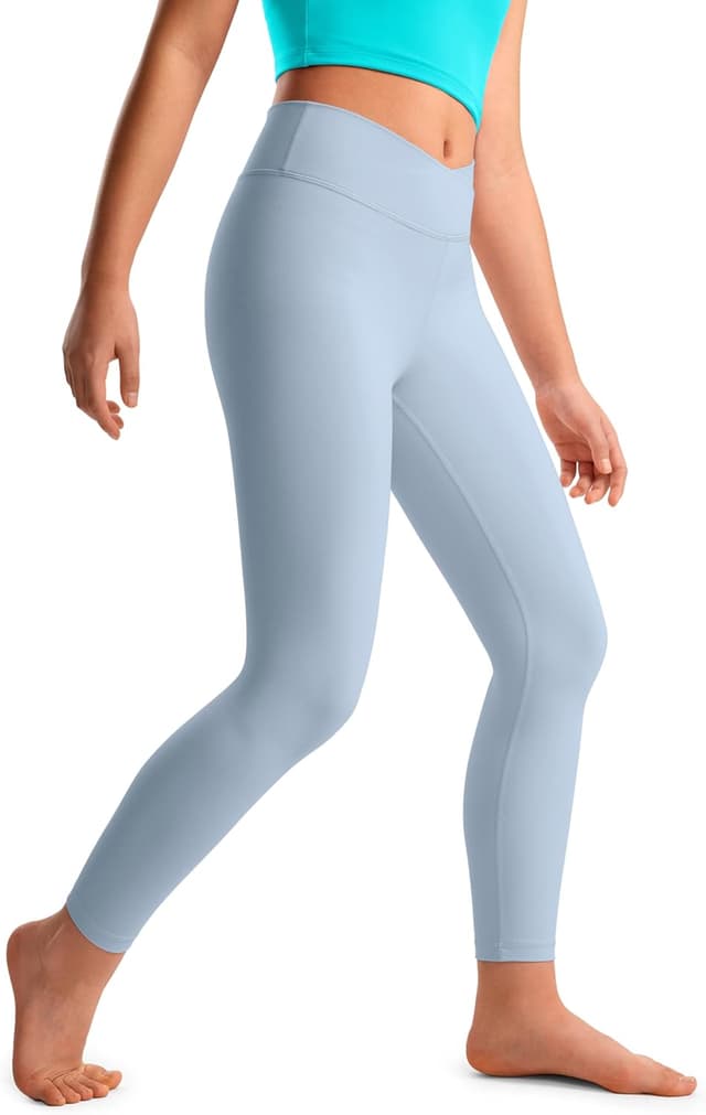 Detalle 1 de CRZ YOGA Filles Butterluxe legging athlétique croisé taille haute à V, pour yoga, sport et danse