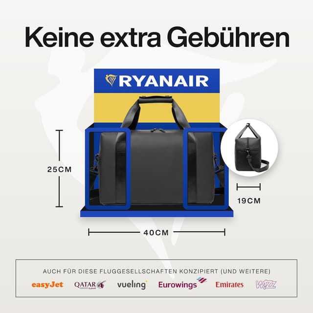 Detalle 2 de Travel Dudes Ryanair Handgepäck 40x20x25
