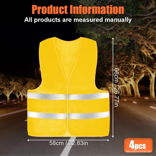 Detalle de AYBUY Giubbotto di Sicurezza Riflettente con strisce 360° ad alta visibilità verde unisex