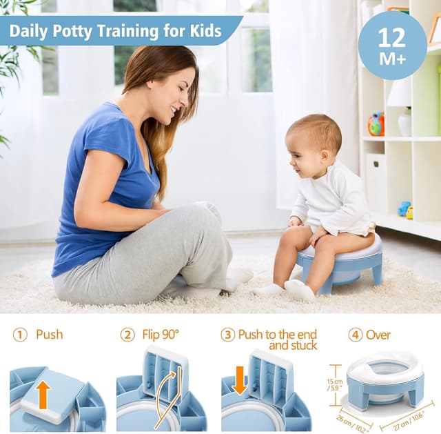 Detalle 2 de Travel Potty 3‑in‑1 Toddler Trainer with Splash Guard 🚽