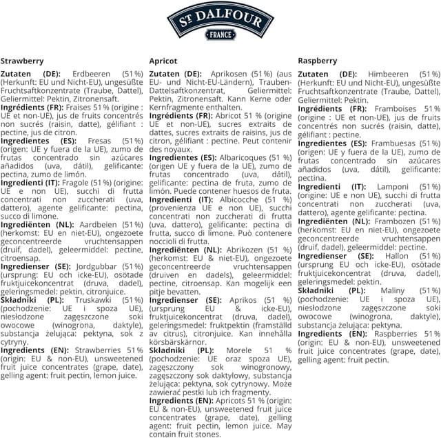 Detalle 2 de St. Dalfour Pack Regalo Mermeladas 100% fruta