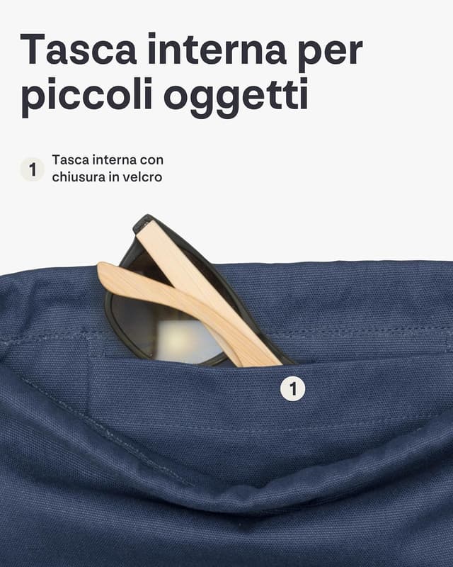 Detalle de Johnny Urban Zaino con cordoncino Luke in cotone idrorepellente: borsa sportiva per festival e palestra