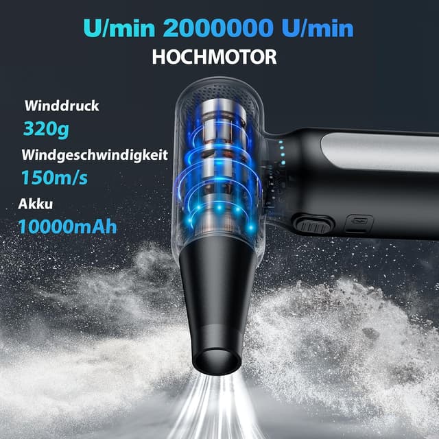 Detalle 2 de ZARM DUST 91000 U/min Air Duster đź§ą