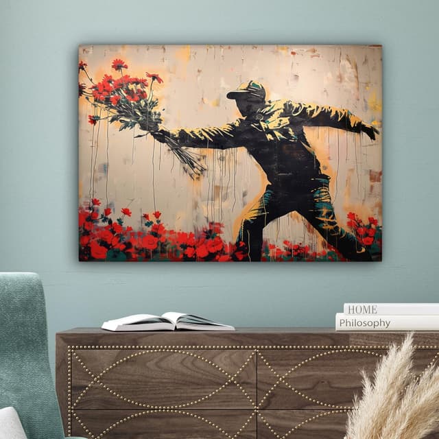 Thumbnail 4 de Impression sur toile 80x60 cm MuchoWow Street art