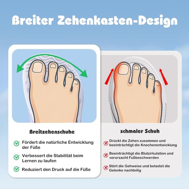 Detalle de IceUnicorn Barfußschuhe Kinder – breite Barefoot-/Aquaschuhe für Jungen & Mädchen