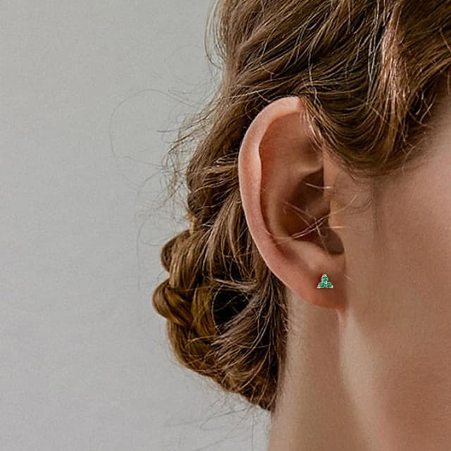 Detalle 2 de MASOP Ohrstecker-Set mit Zirkonia 3 mm