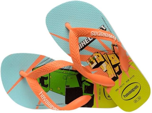 Detalle de Havaianas Minecraft (Mini Me) – tongs enfant confortables et antidérapantes