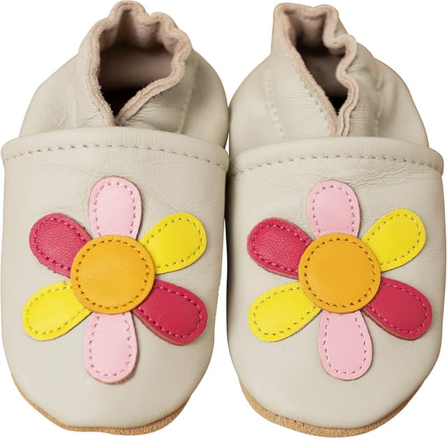 Detalle 2 de ENGEL + PIRATEN Krabbelschuhe aus 100 % echtem Rindnappaleder – Lauflern- und Babyhausschuhe