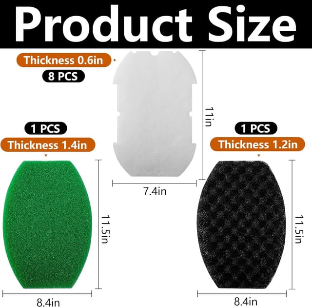 Detalle 2 de GIONAR Pond Foam Filter Pads for ponds