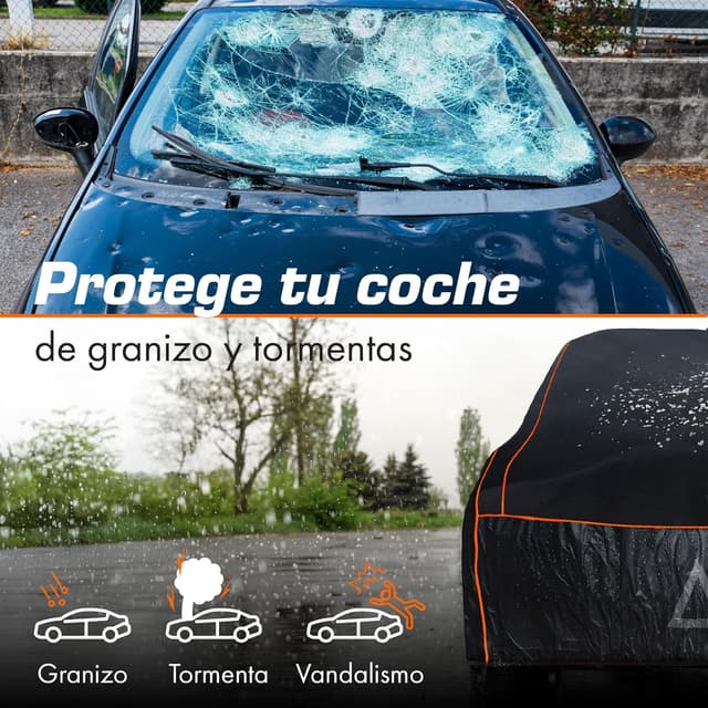 Thumbnail 2 de Upgrade4cars Funda Coche Exterior Anti-Granizo 480×195×150 cm