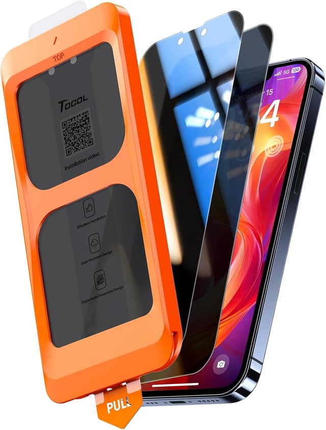 Detalle de TOCOL iPhone 13 Pro 6.1 Privacy Screen Protector