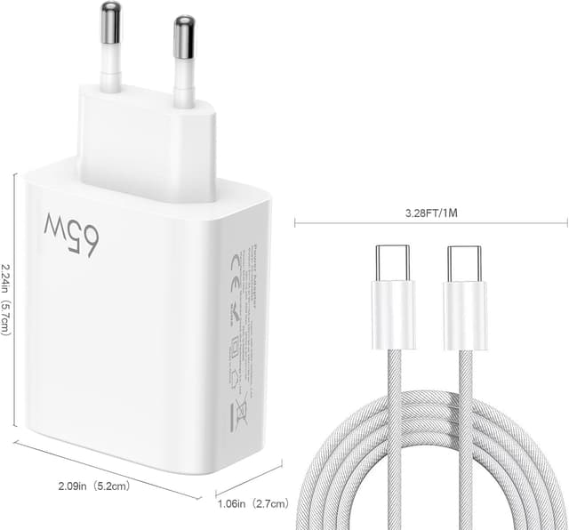 Thumbnail 6 de FPVtosky caricatore USB-C 65W con ricarica rapida GaN e cavo C-to-C (compatibile DJI e Osmo)