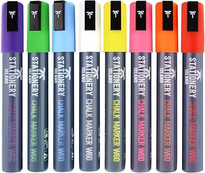 Imagen de Stationery Island Rotuladores Tiza Líquida Biselada 8 Colores 🎨 en OfertitasTOP