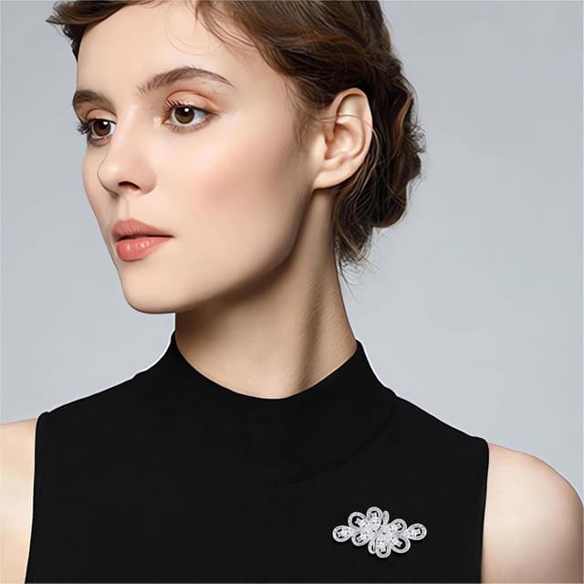 Thumbnail 5 de Deyanse Silber Brosche Damen 5,35 cm