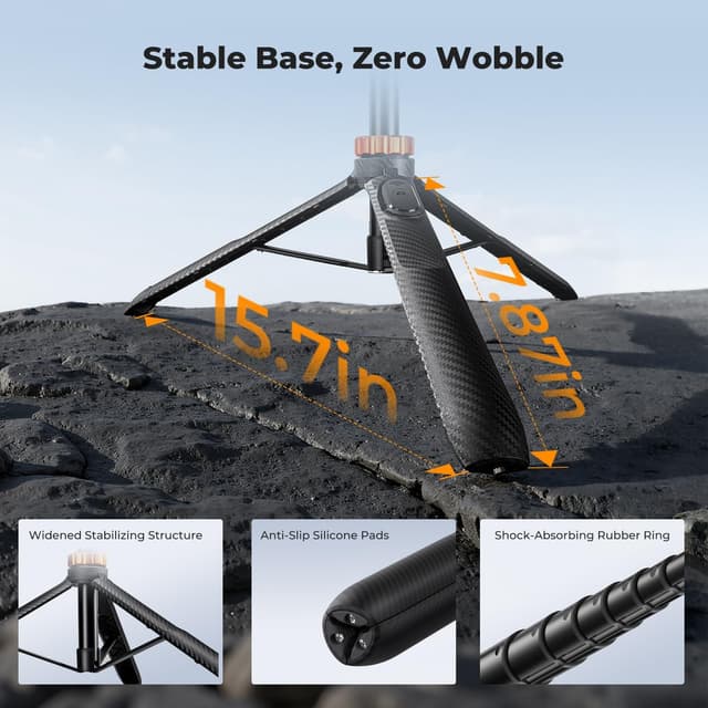 Detalle 2 de K&F CONCEPT 158cm Selfie Stick Tripod