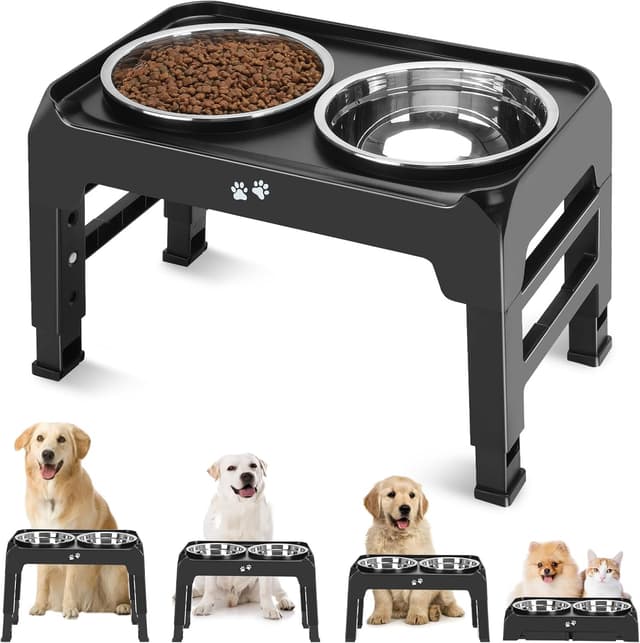 Imagen de COMESOON DB-W01 Elevated Dog Bowls 4 Heights en OfertitasTOP