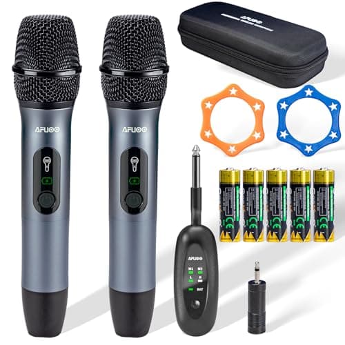 Detalle de AFUOO Wireless Microphone Set 200ft 🎤