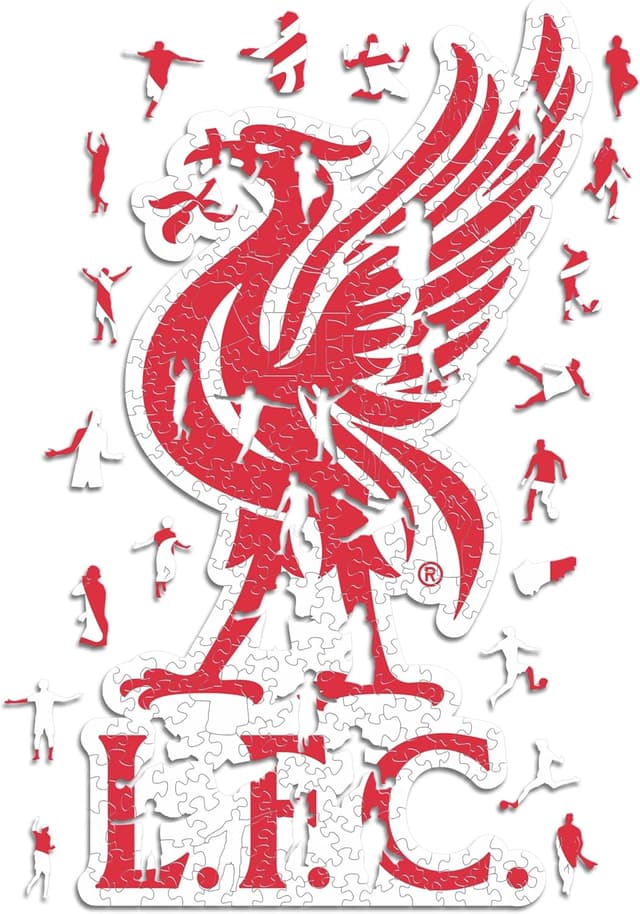 Detalle de Iconic Puzzles Liverpool Classic Logo (Liver Bird) — puzzle en bois 500 pièces, taille L