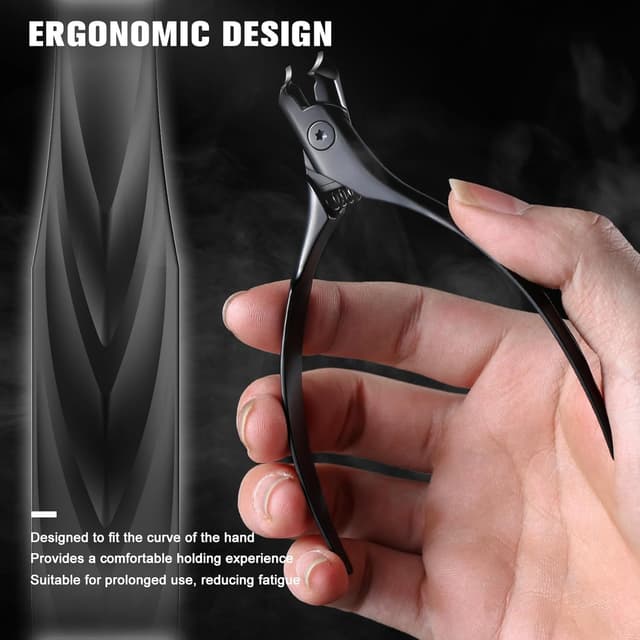 Detalle de FERYES Wide Jaw Thick Toenail Clippers for Thick Toenails with Catcher (Precision Stainless Steel)