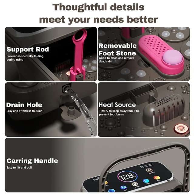 Thumbnail 5 de Ranjova Foot Spa Electric Rotary Massage with 24 Shiatsu Balls