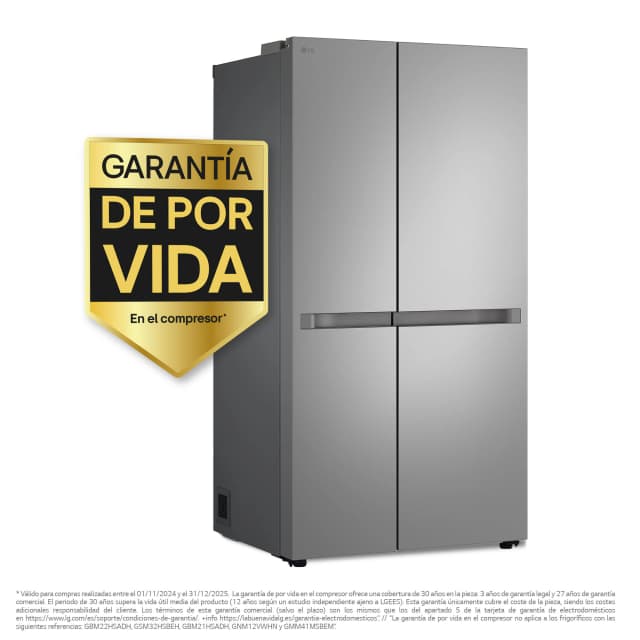 Detalle 2 de LG GSBC40PYPE reacondicionado grado B: frigorífico americano side by side No Frost Total (179 cm) inox