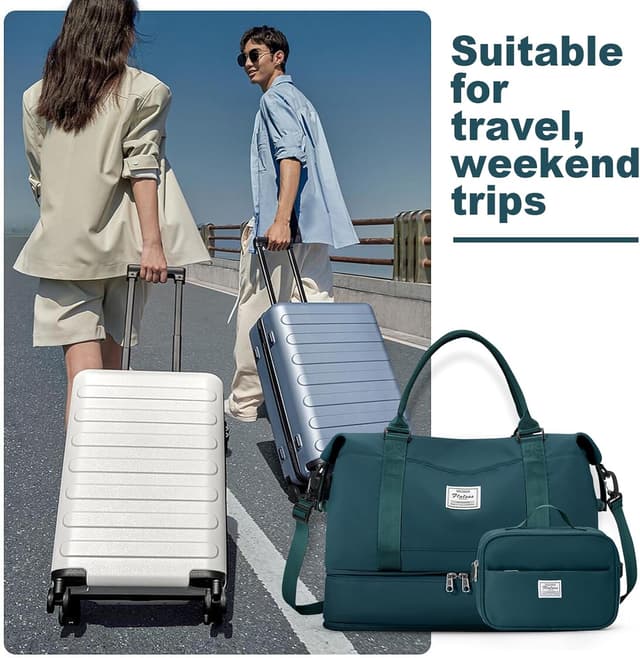 Detalle de HPLQQ Ryanair underseat cabin bag (40x30x20) with shoe compartment and wet pocket – Peacock Blue