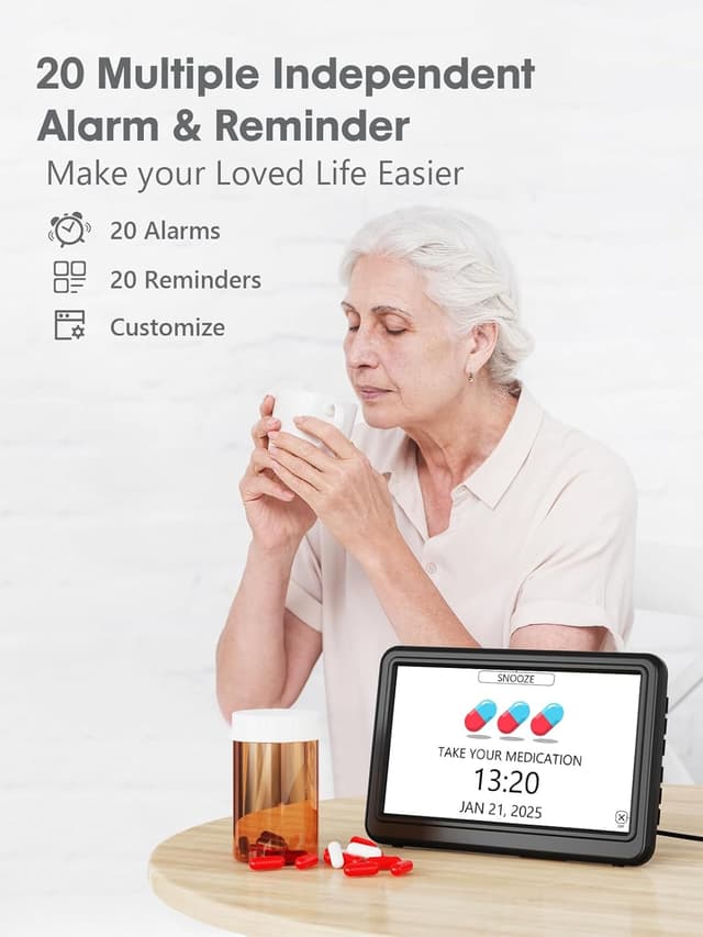 Detalle 2 de ROCAM Horloge Numérique 7" pour seniors