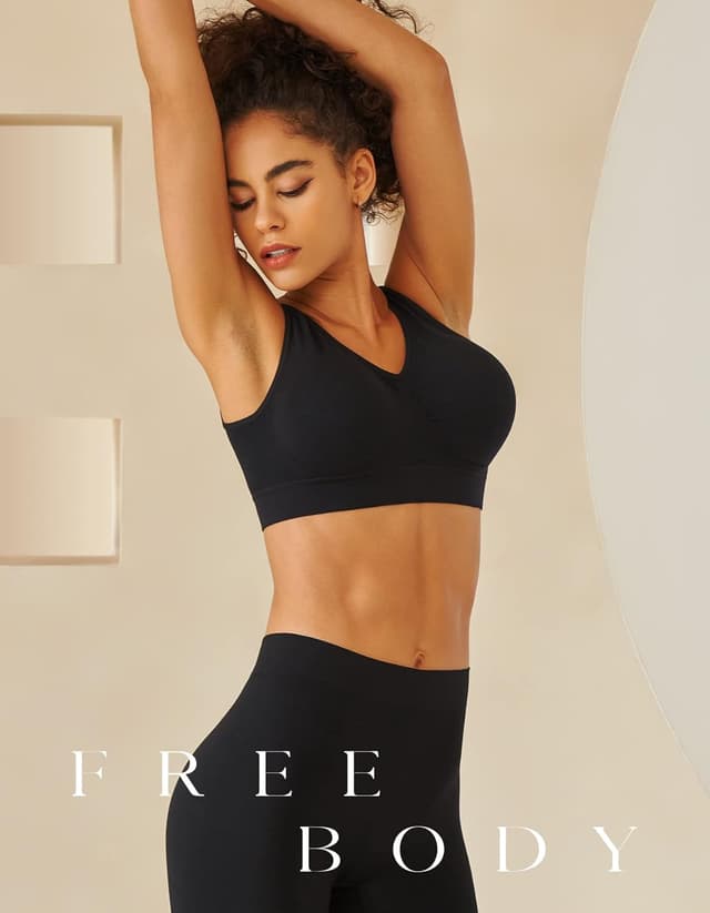 Detalle de SIMIYA Super Comfort Bra: non-wired, removable pad sleep & leisure sports bra (plus size)