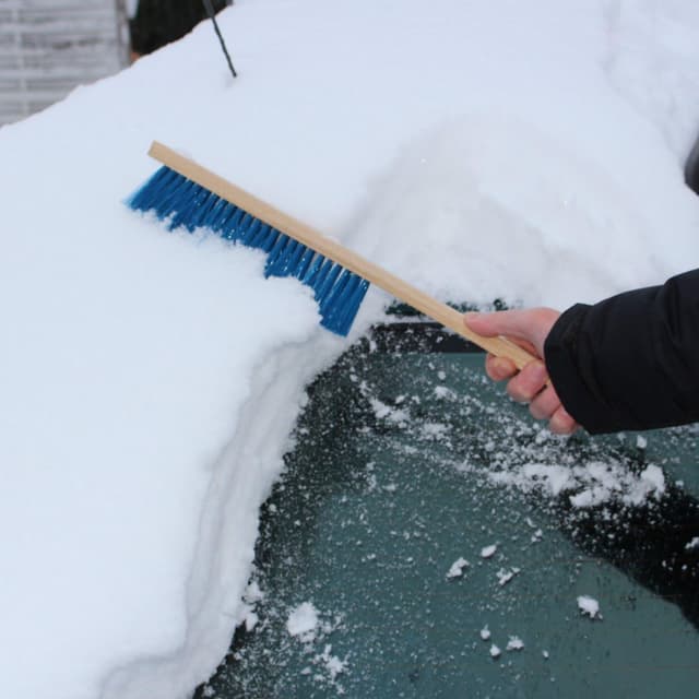 Detalle de AUPROTEC spazzola da neve in legno con manico lungo (scopa neve) per auto e parabrezza