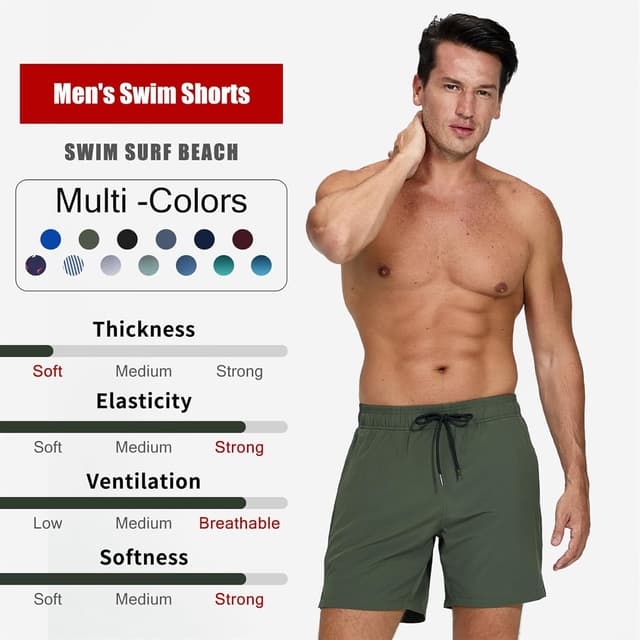 Thumbnail 3 de Bañador 6 pulgadas secado rápido 2 en 1