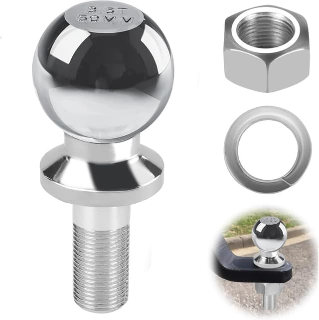 Detalle de Tyafzzn Anhängerkupplungskugel 50 mm für 3,5 t (Kupplungskugel/Ackerschiene) mit 22 mm Stiftdurchmesser