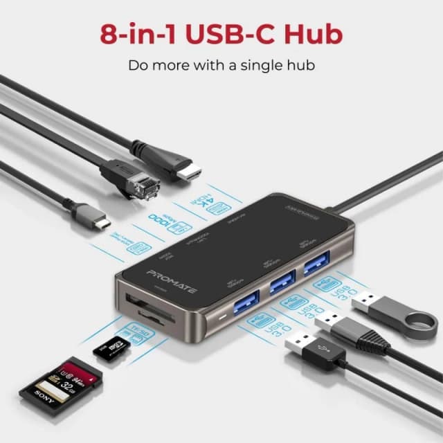 Thumbnail 3 de Promate PrimeHub-Mini Hub USB-C 100 W