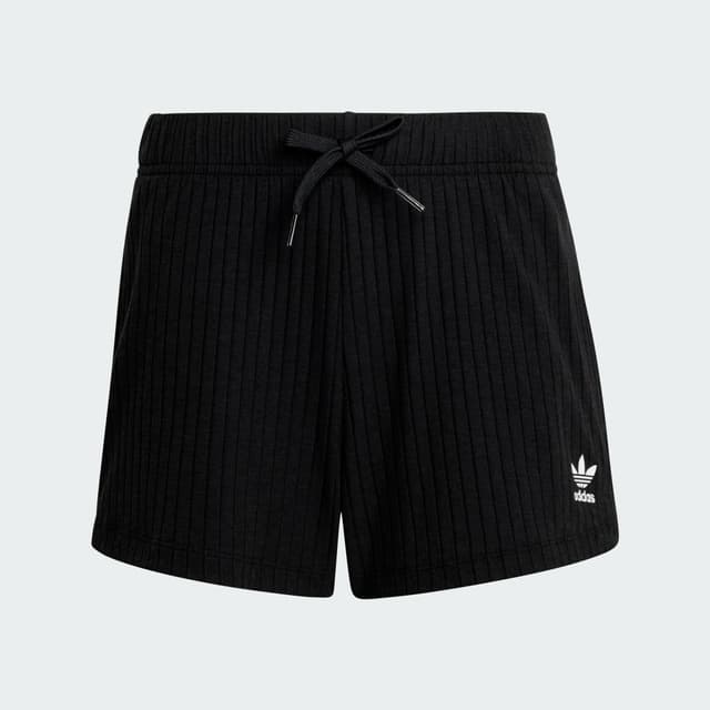 Detalle 2 de Adidas Pantalón corto Ribbed Negro para adolescentes