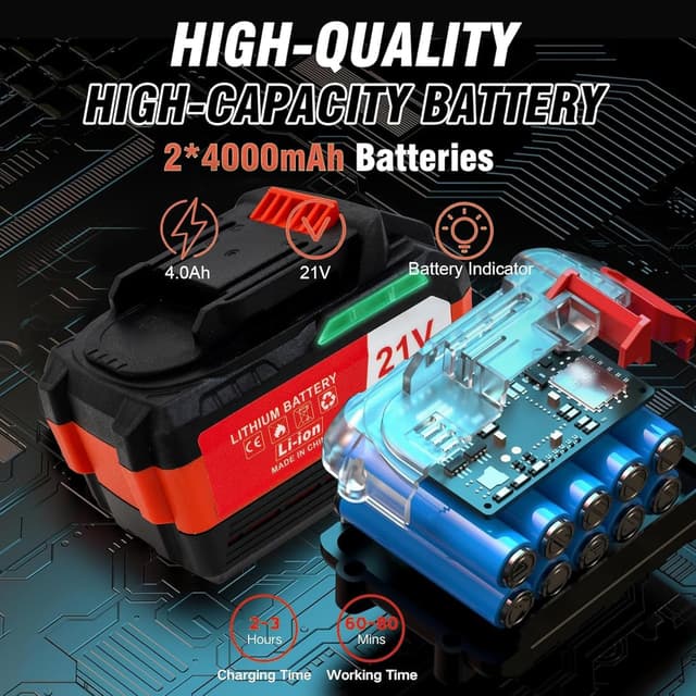 Detalle de OUTIGO Rasaerba/Decespugliatore elettrico a batteria a 21 V con asta telescopica e 3 lame