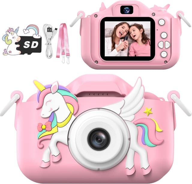 Detalle de Masterbee Kids Digital Camera Toys (Ages 3–12) — 1080P HD Dual-Lens Photo & Video Camera with 2-Inch LCD