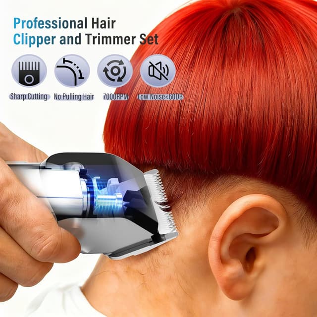 Detalle de Cordless PKBD hair clippers with 22 accessories