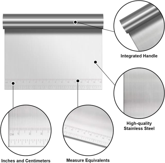 Detalle de Vicloon grattoir à pâte 3 pièces