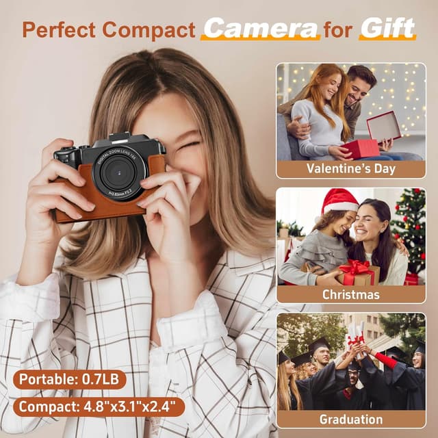 Thumbnail 3 de Dual Lens 4K 64MP Digital Camera for Beginners