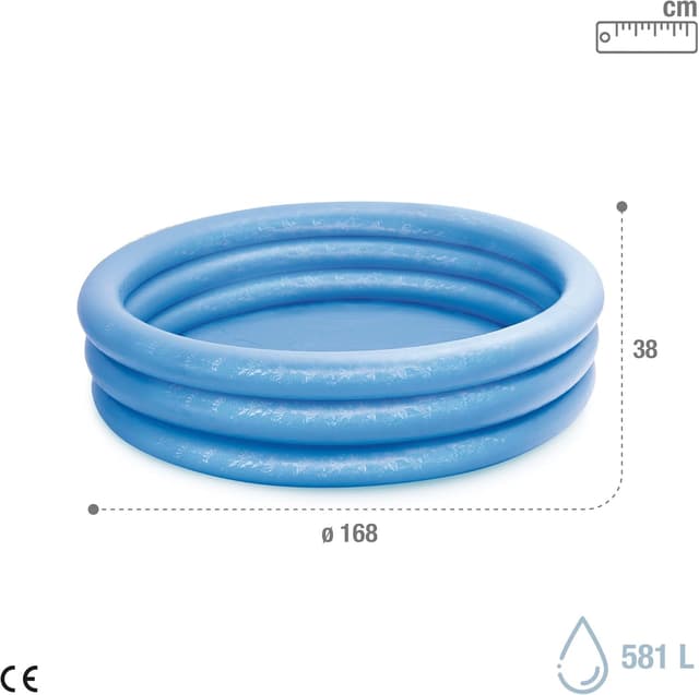 Detalle de Intex Planschbecken 58446NP (168 x 38 cm), mehrfarbig – Kinder-Spritzspaß zum Aufbauen