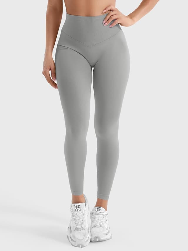 Detalle de YEOREO Damen Sport-Leggings „Invisible Scrunch“ mit hoher Taille (90% Nylon, 10% Elasthan)